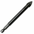 Drill America 1/4in Carbide Tipped Glass & Tile Drill Bit with Hex Shank DWDGD1/4HEX